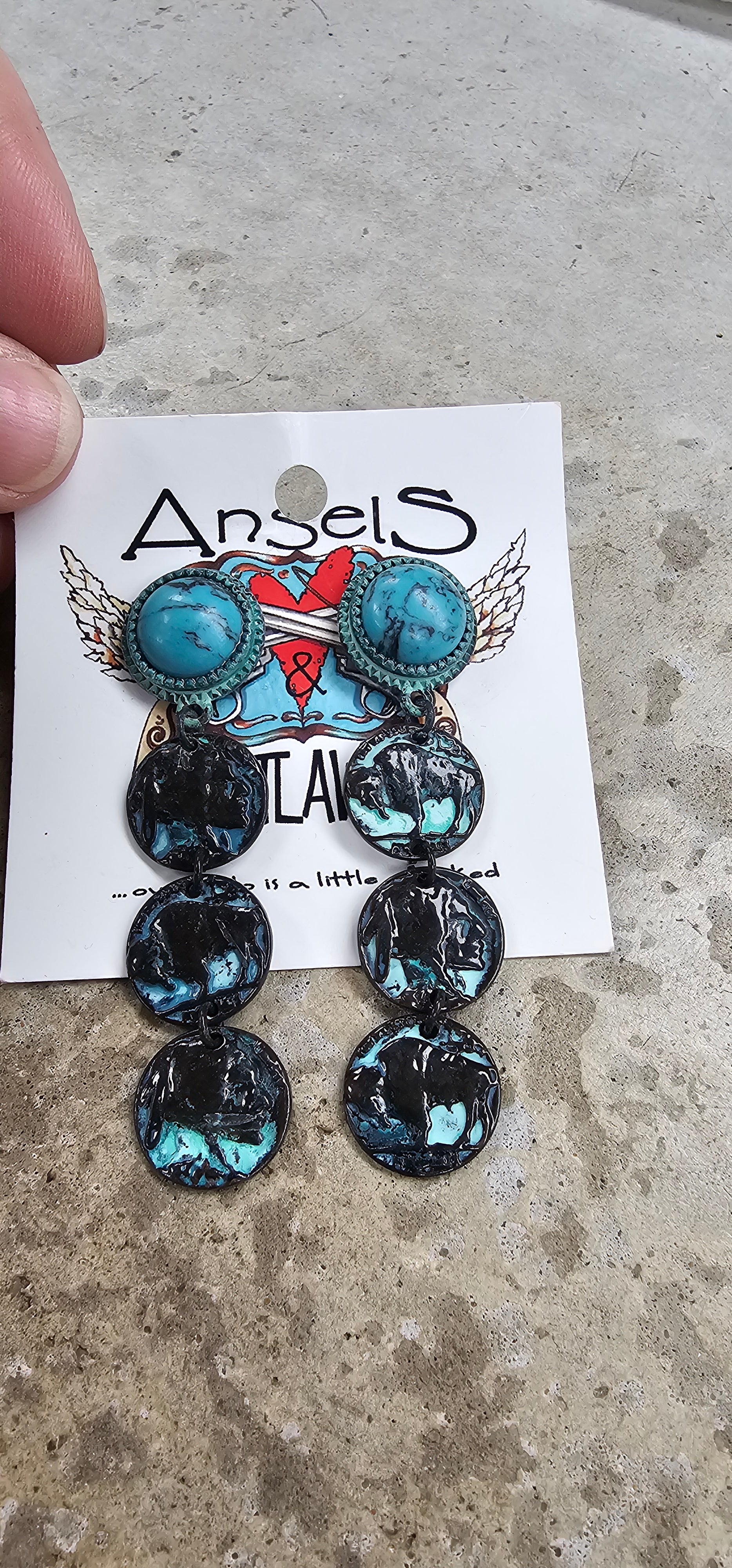 Patina Buffalo earrings
